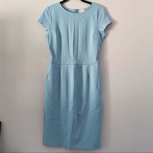 Baby Blue Knee Length Dress